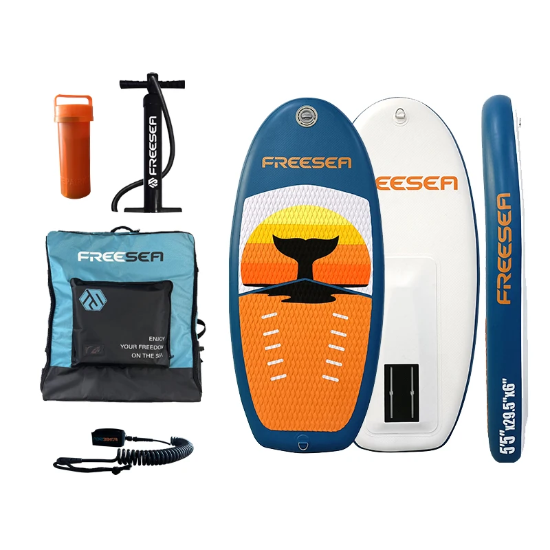 FREESEA moe grip OEM foldable surfboard Drop Stich  kite surfing pvc inflatable surfboards