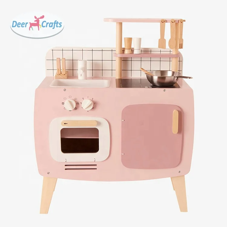 New creative kids pretend cooking game wooden kitchen set toy for sale DC10682