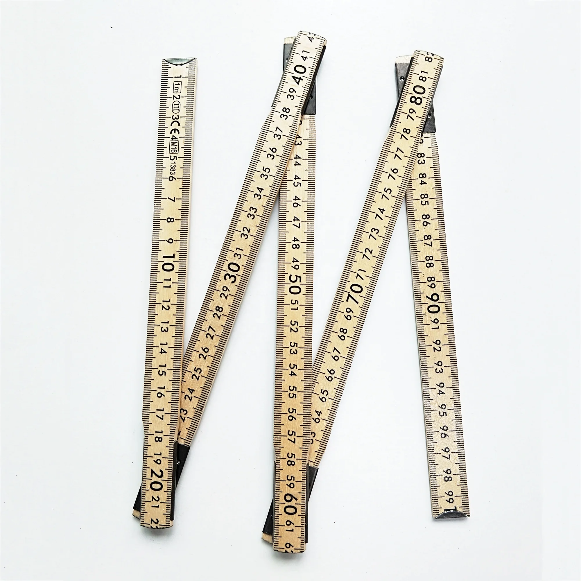 Factory Wholesale 1m 5 Folds Customized Wooden Folding Ruler
