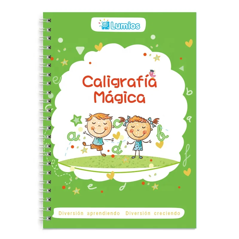Hot sale Spanish language customized magic writing practice sank reusable writing practice book copybook school for kids