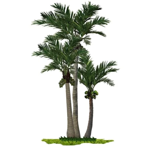 Wholesale plastic faked artificial plants & greenery faux decorative big palm coconut tree leaves plant outdoor trees for sale