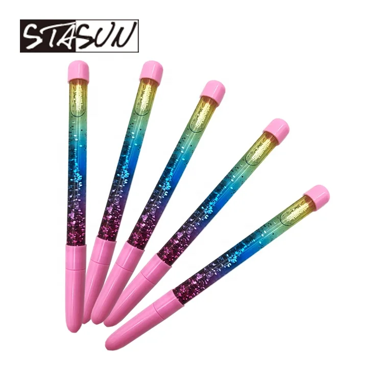 STASUN hot selling Promotional Cute Novelty Plastic Custom Liquid Filled Glitter Floating ball Pen