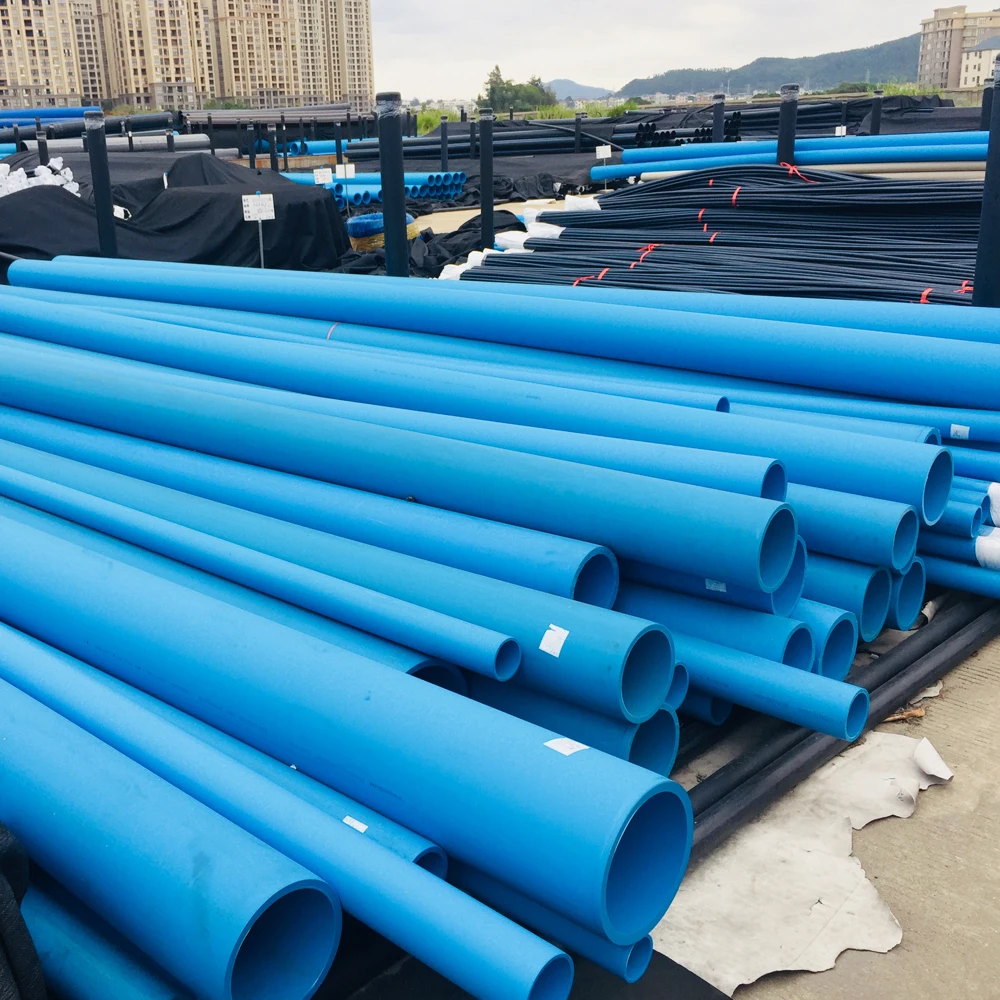 Customized Blue Color 4 Inch Size Round Shape Big Diameter HDPE Pipe In Competitive Price
