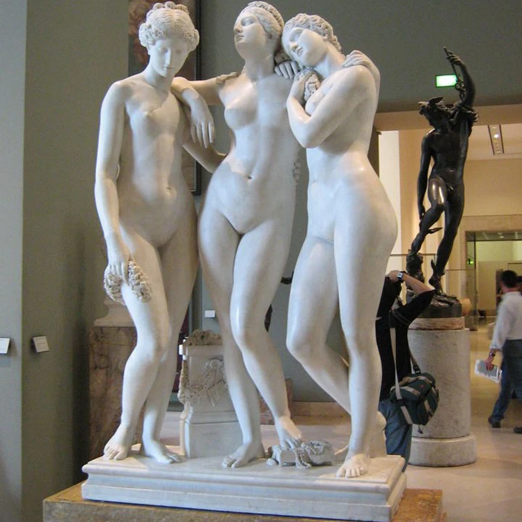 Art Decoration stone naked women sculpture