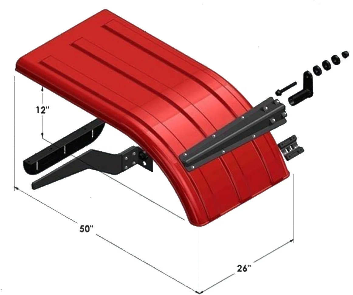 High quality heavy duty semi truck trailer poly half fender plastic Mud guard