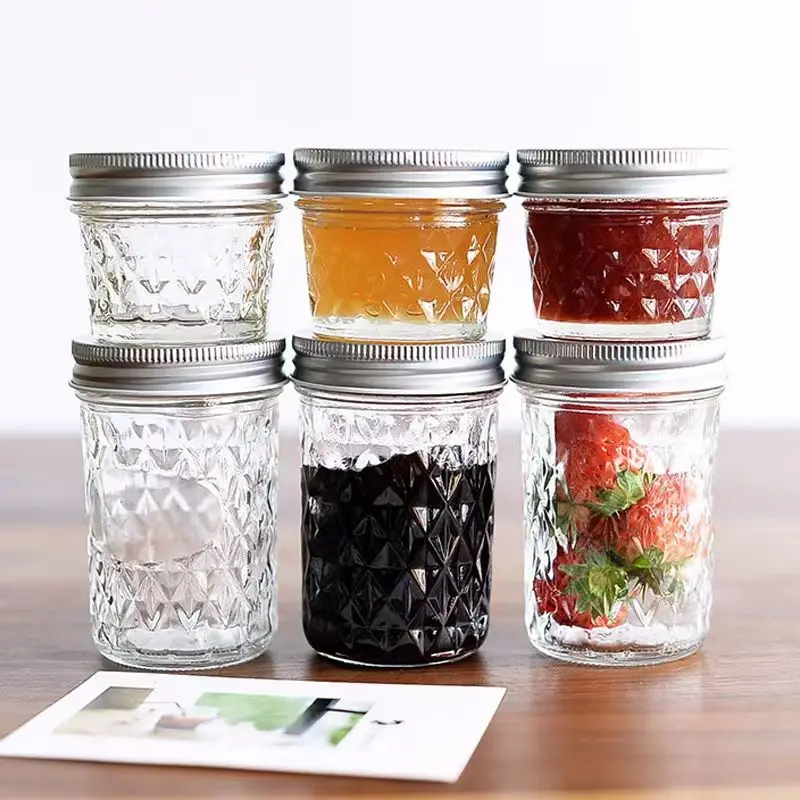 Caviar milk vegetables jar rhomboid storage jar for kitchen