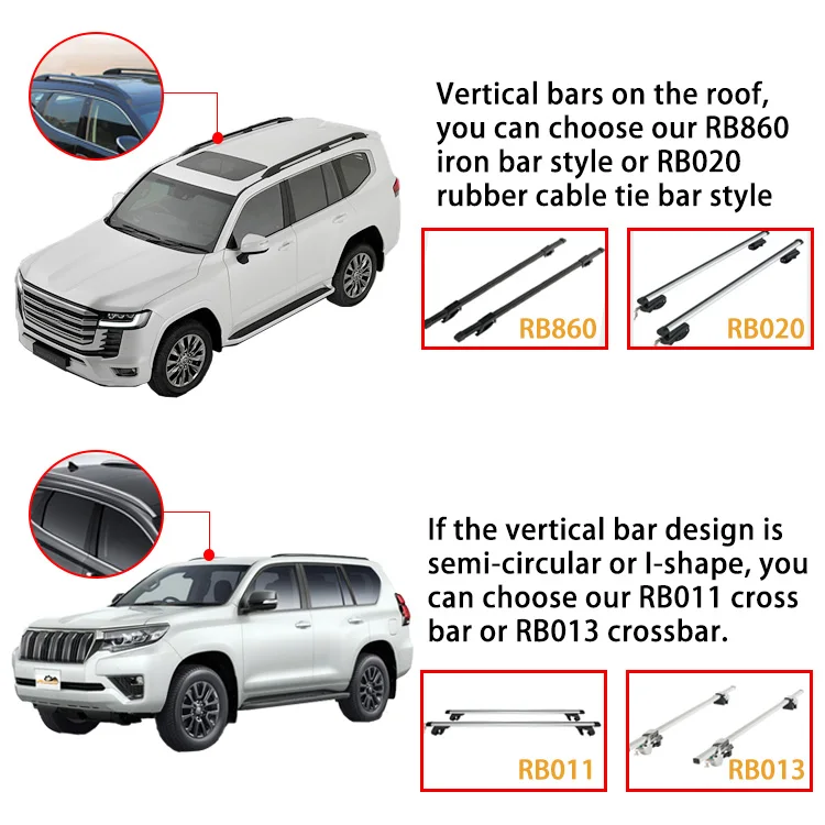 Popular 120 CM iron stable crossbar can be matched with black car roof rack 4x4 for HILUX Land Cruiser RAV4