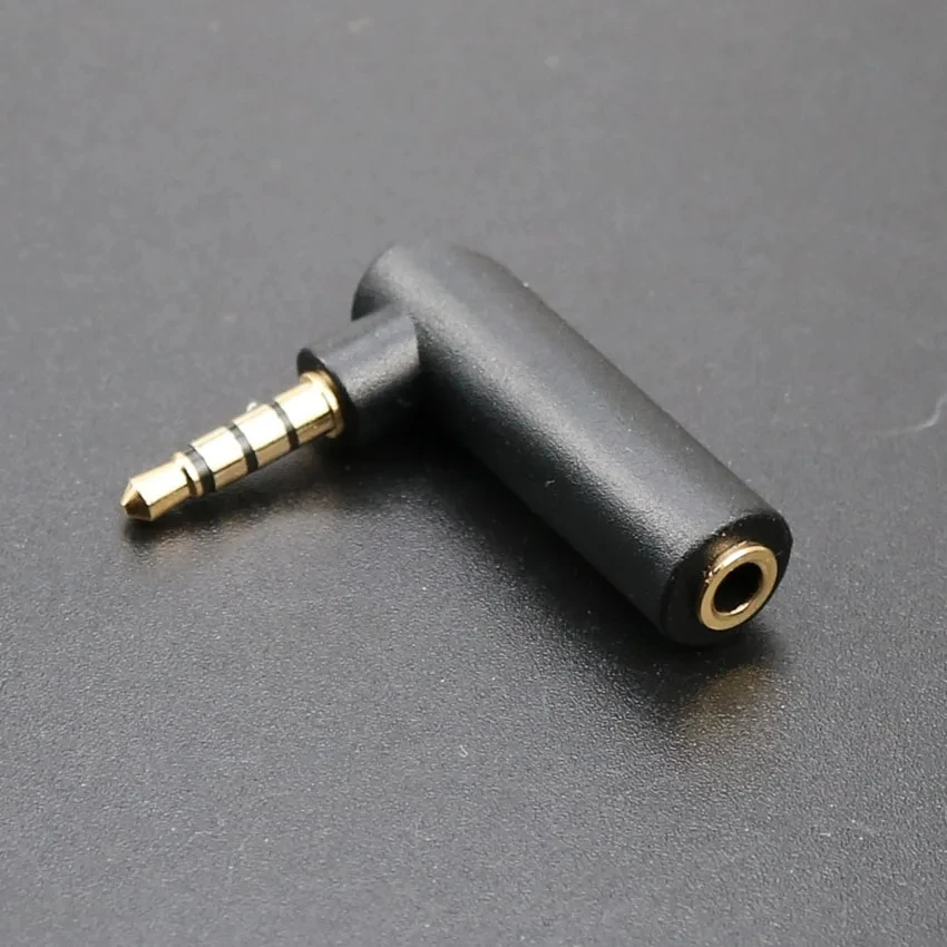 3.5mm Male to Female 90 Degree Right Angled Adapter Converter Headphone Audio Microphone Jack Stereo Plug Connector
