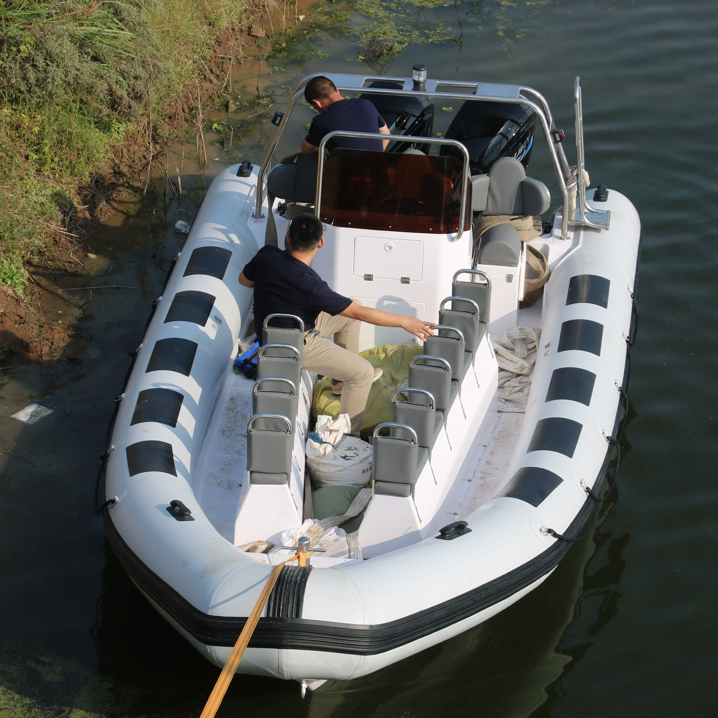 Goboat RIB700B 7.0M 23FT Goethe Factory Direct Sale 20ft  Center Console FRP Inflatable Fishing Boat For Sale RIB700B