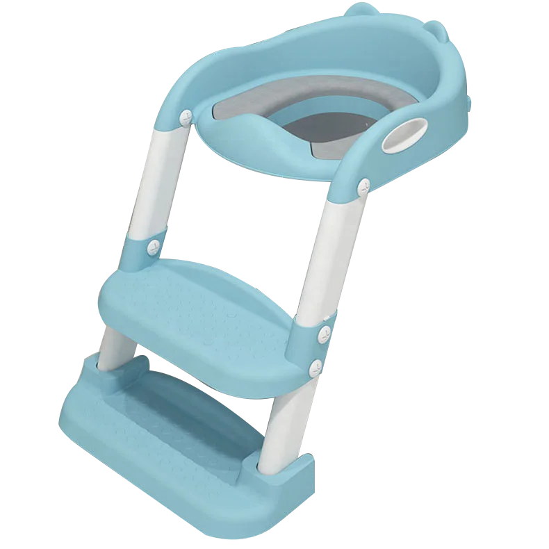 Kid Collapsible Folding Adjustable Soft PU Cushion Children Toddler Toilet Baby Potty Training Seat Chair with Step Stool Ladder