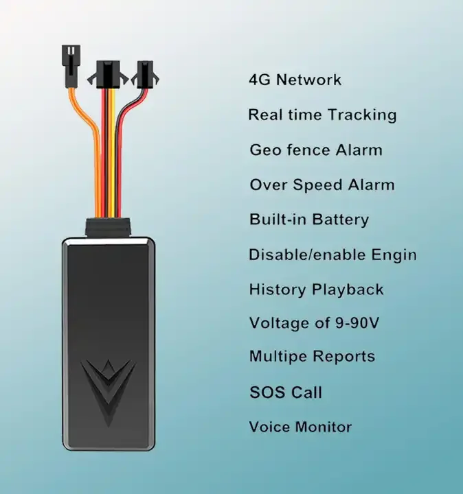 Used In Car Motorcycle And Bikes  ET004 4G Anti-theft GPS Tracker Vehicle Tracking Device