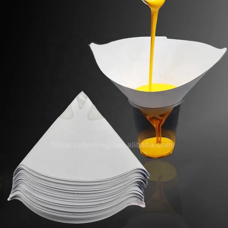Wholesale Price 125/190/280 Microns Mesh Sizes Paint Filter Funnel Nylon Mesh Paper Paint Strainer Filtering