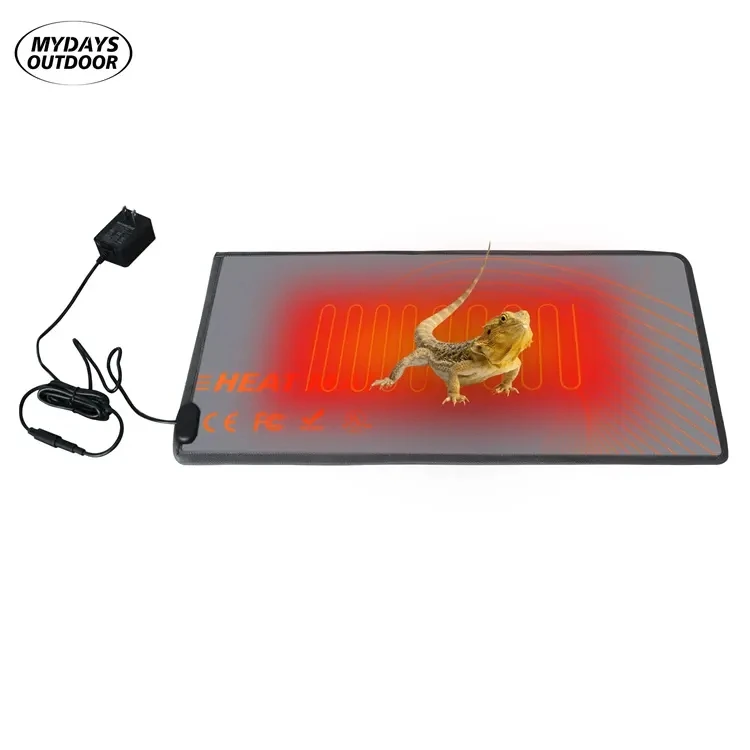 Mydays Tech New Arrived 10W 15*25cm Waterproof Heating Mat for Turtles Lizards Frogs