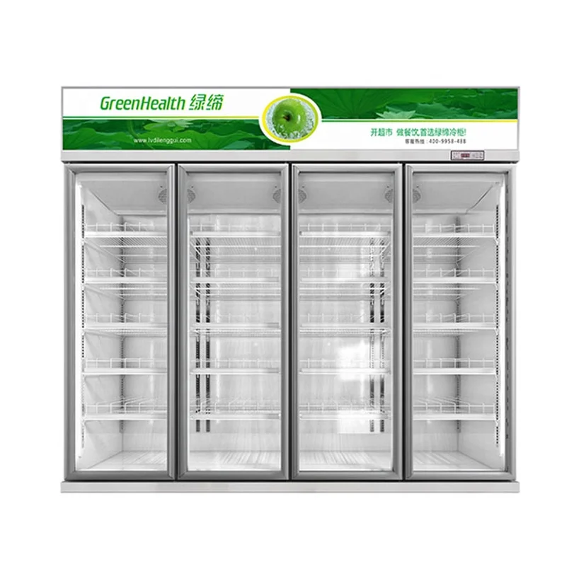 Brand new 2 glass door display cooler / used fridge/ beverage air commercial double door drink fridge