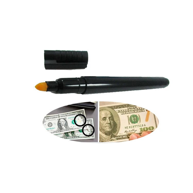 wholesale banknote detector marker money UV light checking pen counterfeit markers detector pen
