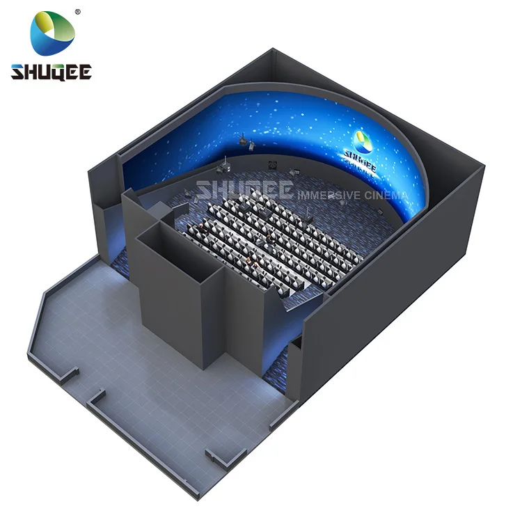 Large Arc Screen 4D Movie Theater, 4D Cinema Equipment with 4D Ride Chair Cinema Screen