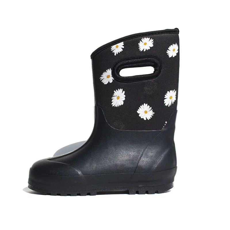 
wellies kids children outdoor waterproof neoprene rubber rain boots comfortable breathable non slip shoes hiking boots 