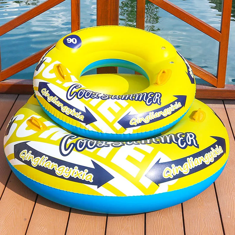 Customized Logo Summer PVC Party Flower Swimming Rings Inflatable Tube Fruit Floatie for Kids and Adults Pool Float