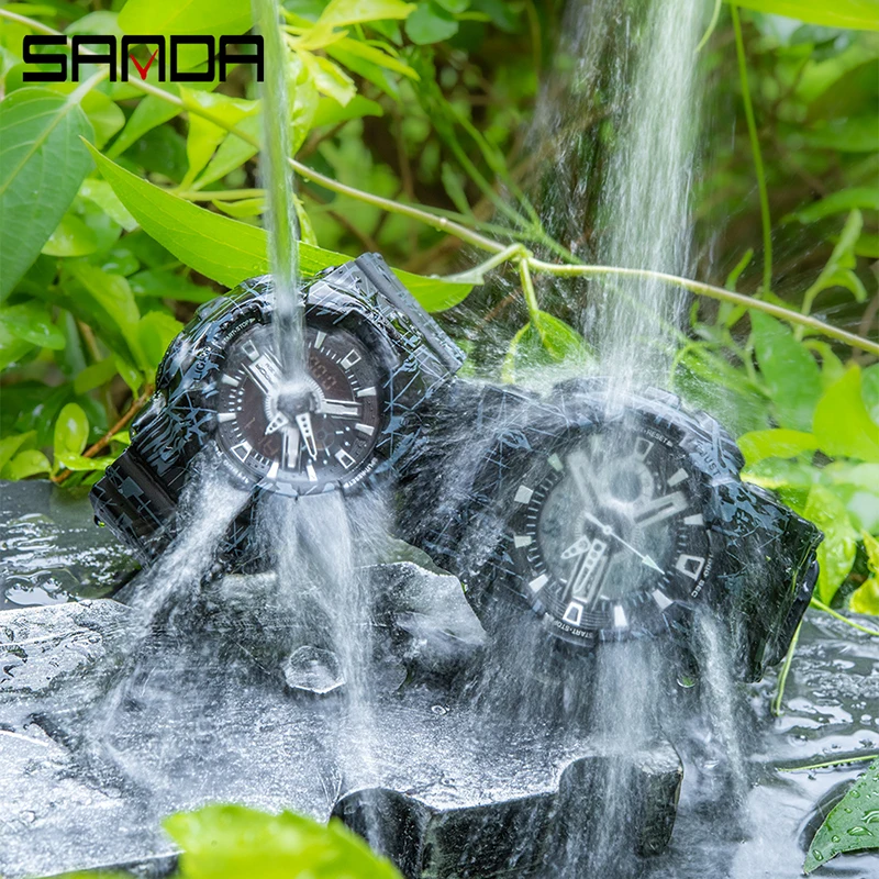 Новые молодежные цифровые наручные часы Sanda 799 г л для девочек и мальчиков светодиодные водонепроницаемые светящиеся спортивные