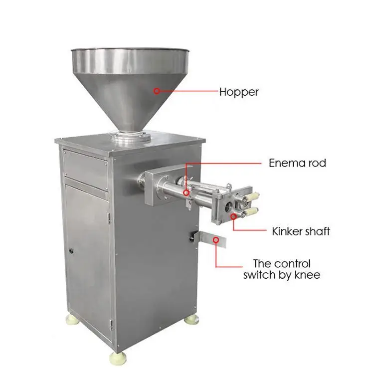 Commercial Ration Electric Pump Meat Grinder Maker Stuffer Long Sausage Filler Filling Machine