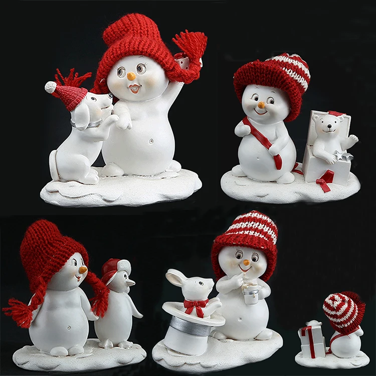 Фигурка Санта Клауса, домашний декор, фигурка снеговика и пингвина для домашнего декора