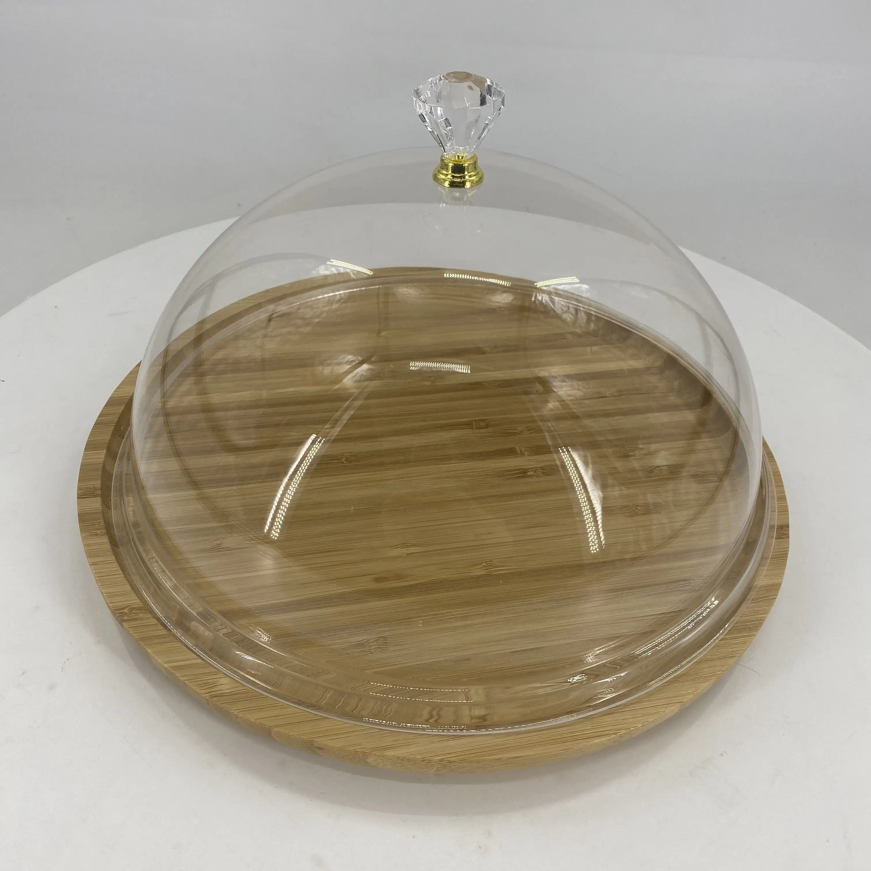 bamboo fruit serving platter dessert holder  wooden cake stand bamboo Cake Stand