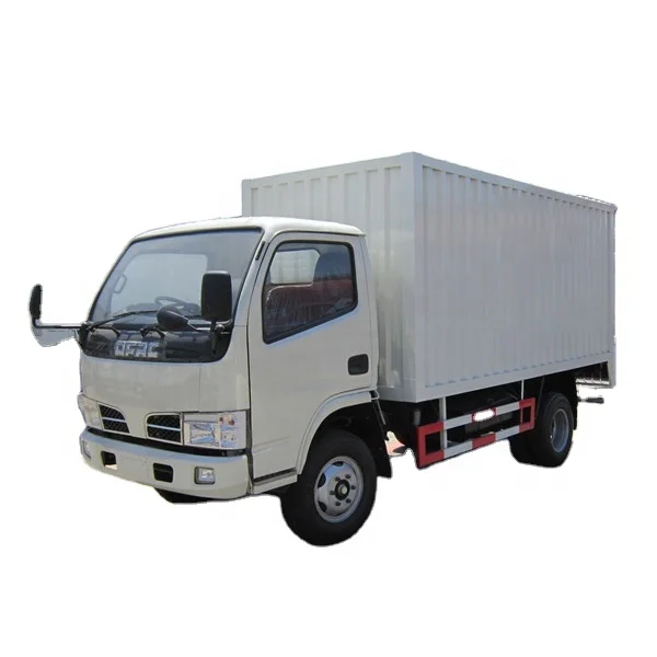 4 meters box van cargo trucks with tail lift