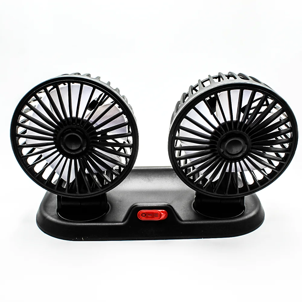 Vehicle Strong Fan  5 V Car Fan USB Automotive  2 Heads Air Circulation Fans Auto Accessories Number Plate