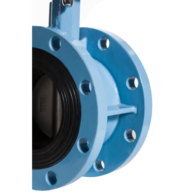 rotork on/off electric actuator butterfly valve with double flanges
