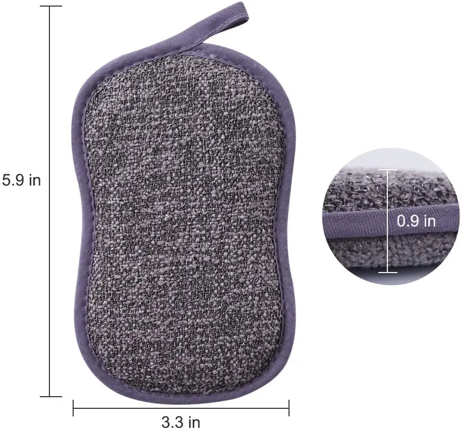 
Microfiber new kitchen microfiber sponge kitchen cleaning dishwashing sponge washable kitchen sponge 