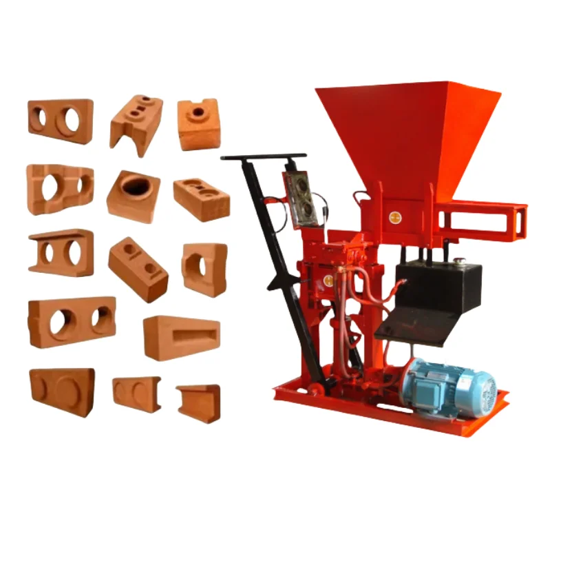QMR2-40 Interlocking clay pressed commercial manual clay brick making machine