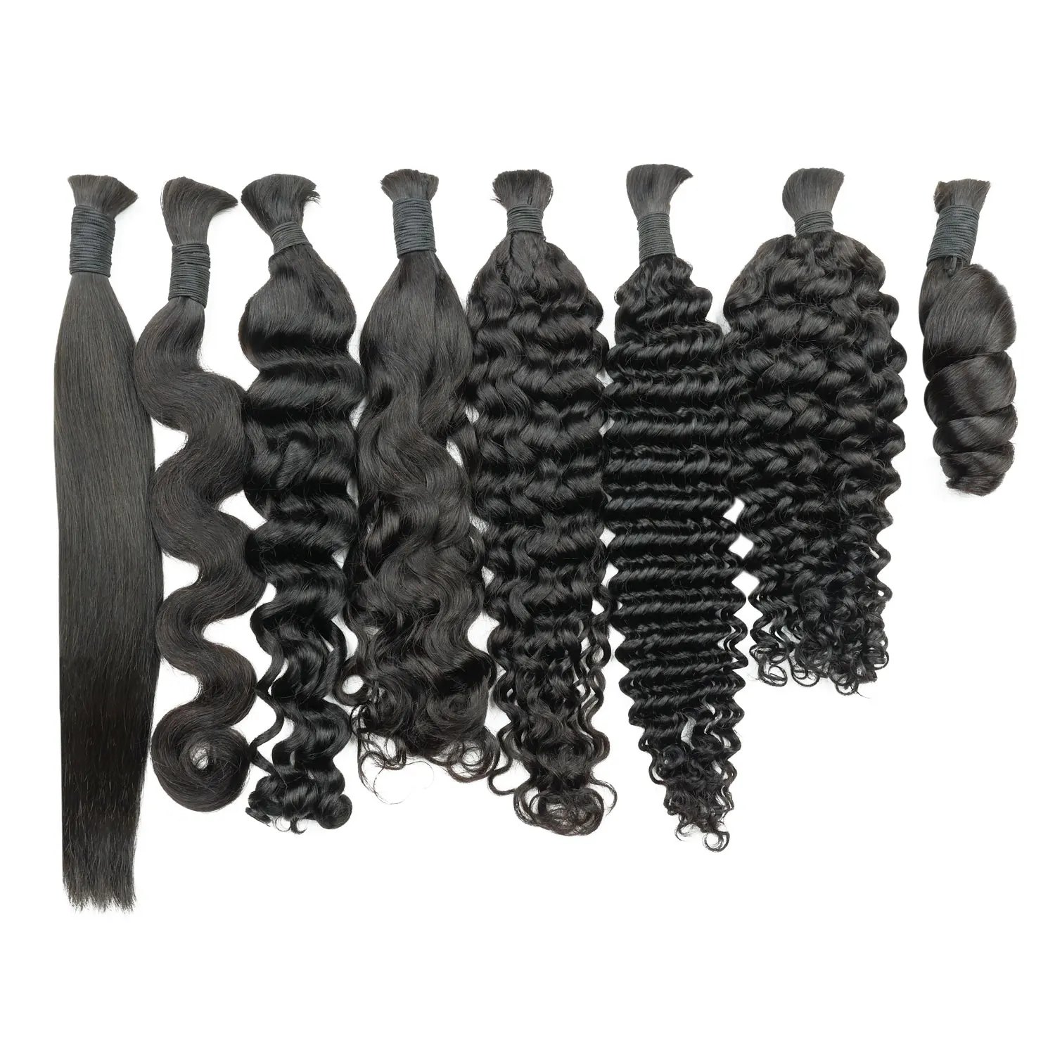 100%  cheap virgin unprocessed human braiding hair bulk no weft raw indian hair bulk