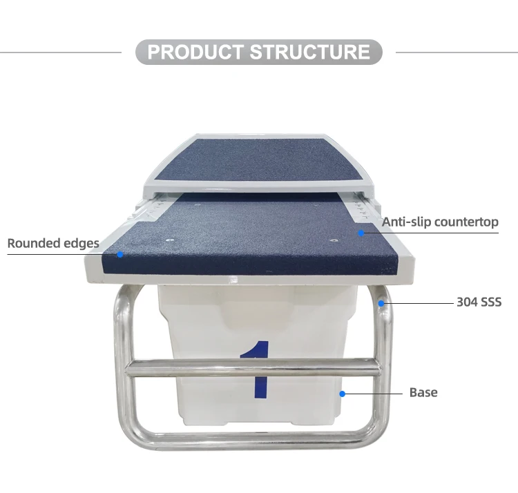 New arrival Fiberglass stainless steel material swimming pool diving standard one-step starting block for swimming pool platform