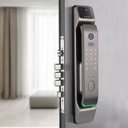 D Infrared Face Recognition Tuya App Unlock With Camera Fingerprint Magnetic Card Password Home Electronic Smart Door Lock
