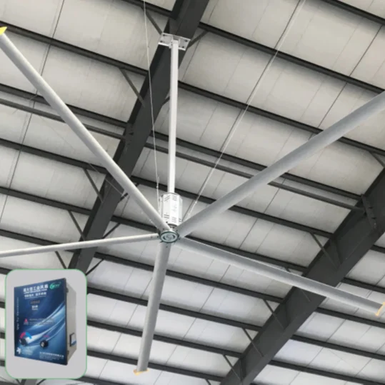 Zhejiang WEIYU 18ft-24ft HVLS Large Ceiling Fan Industrial Giant Ceiling Fan AC Geared Quality Big  Farm Fan