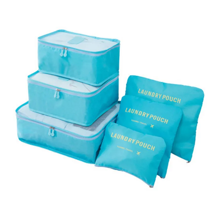 
clothes storage bag travel packing cubes organizer 6 pcs/set pink packing cube 