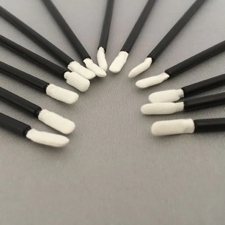 
JSW-7018 Black Handle Lint Free Cleanroom Double Tip Polyester Swab 