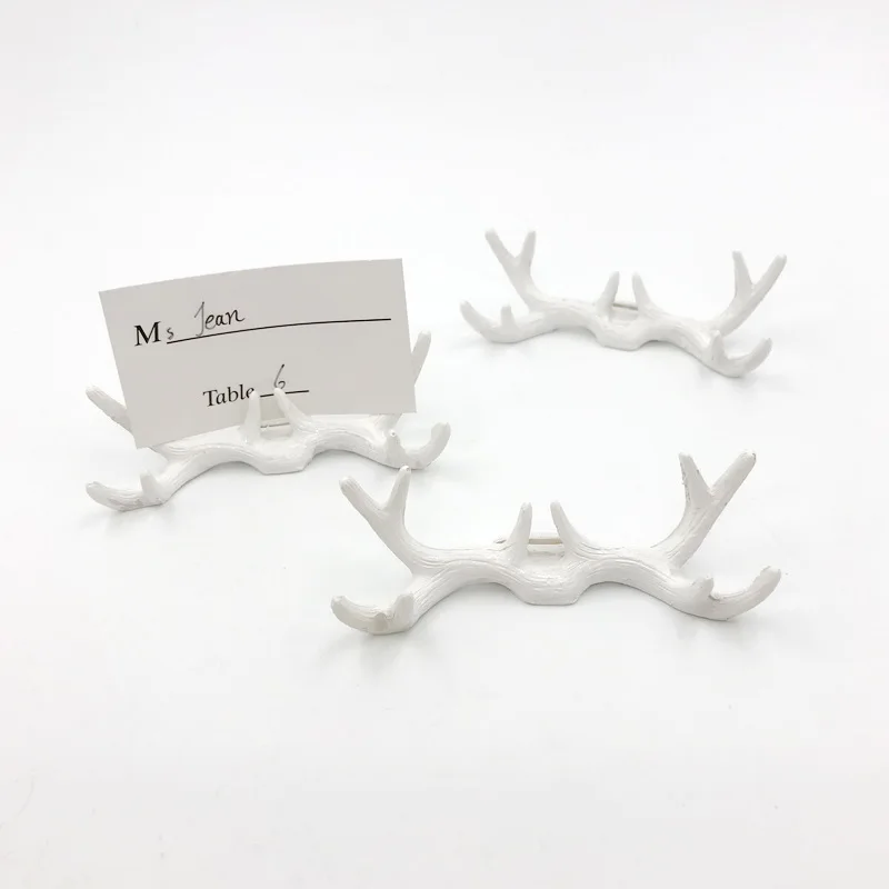 Wholesales Creative Design Antler Place Card/Photo Holder Rustic Wedding Favors Natural Themed Party Decor Name Card Holders