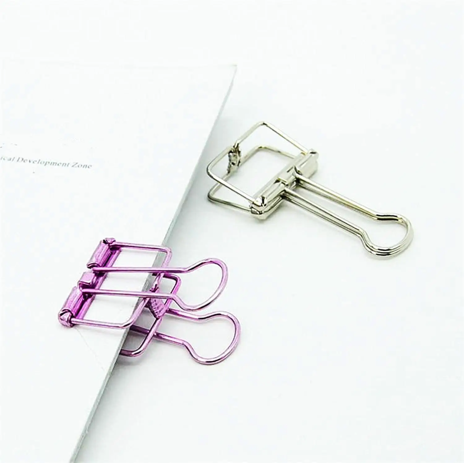 Stainless Steel Paper Clamps for Office Supplies School Personal Document Organizing Metallic Paper 51mm Binder Clips