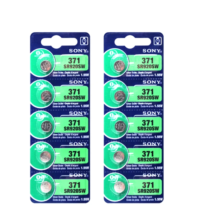  5 шт./лот 100% оригинал 371 SR920SW 920 SR920 1 55 V батарейка для часов кнопочная Сделано в