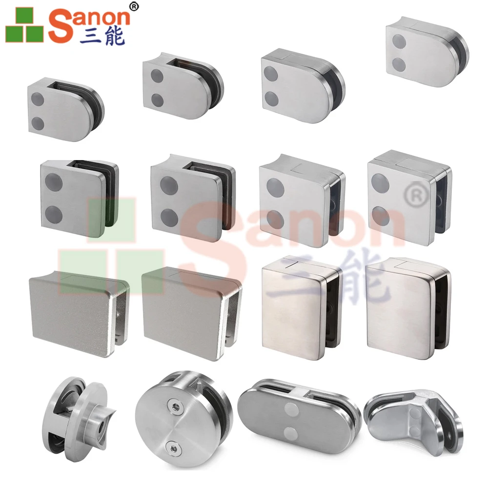 SANON 304 316 Stainless Casting Manufacturers Glass Balustrade Fittings Stainless Steel Accessories For Handrail Stair