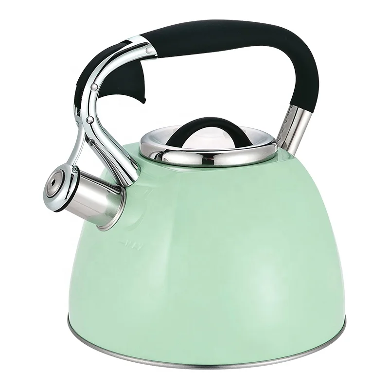 Realwin Food Grade Stainless Steel Whistling Tea Kettle Induction Gas Stove Top Teapot With Loud Whistle and Anti-Heat Handel