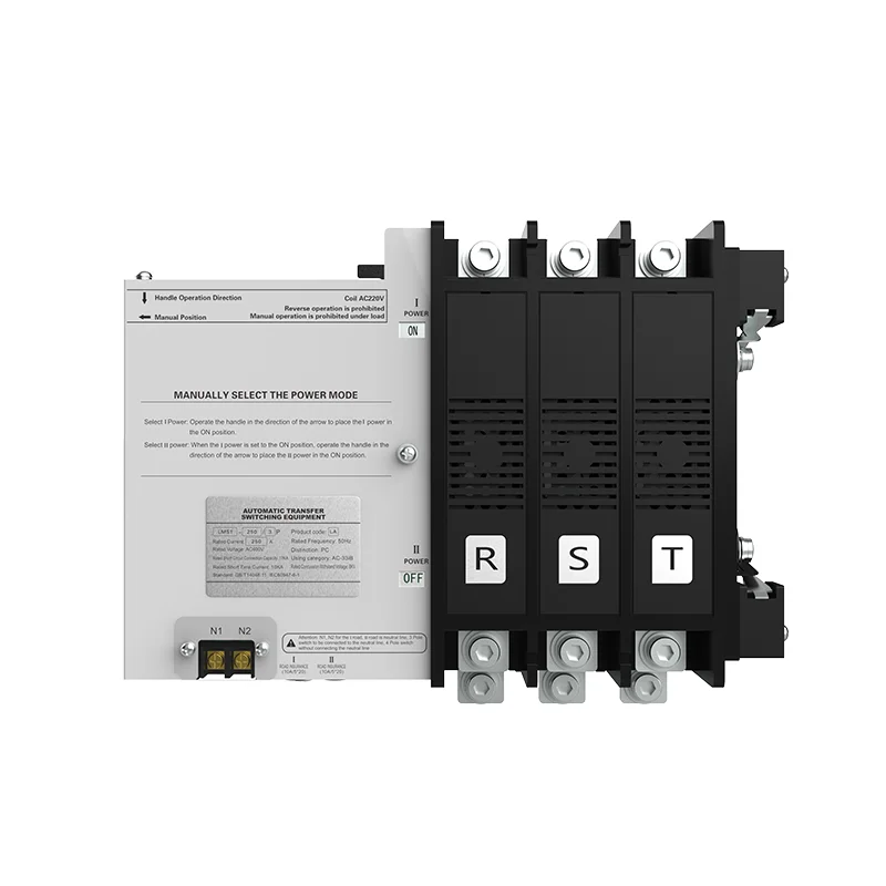 LVMA LMS1-63LA 63A 2/3/4 Poles 8KV Automatic Transfer Switch Pc Class Dual Power Changeover Switch For Household Electric