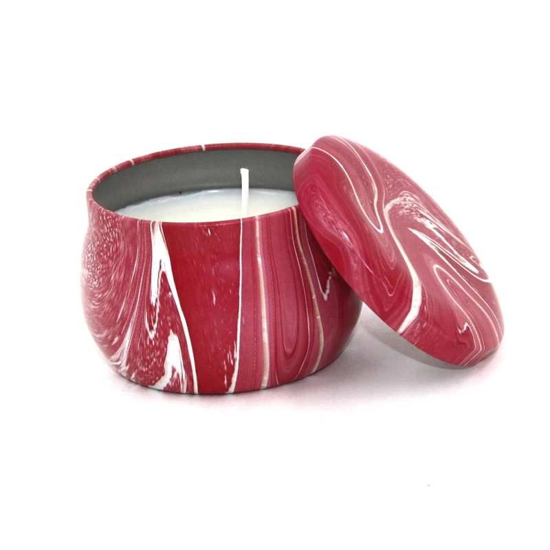 4.4oz Soy Wax Tin Candle For Making Oil Fragrance Scented Candles Private Label Scented Gift Box Set
