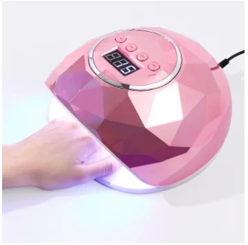 High Power 80w Led Nail Lamp Heart Shape Rose Gold Uv Led Smart Sensor Nail Lamp Gel Polish