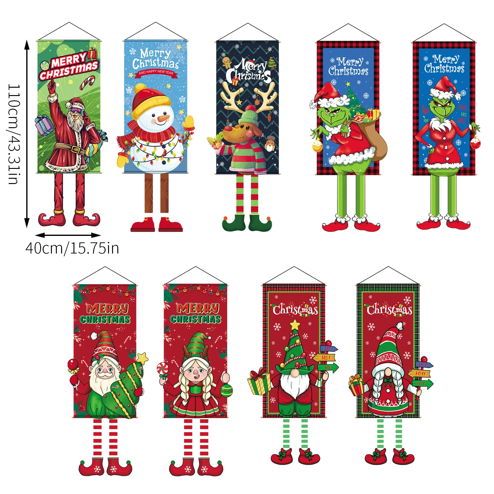 Christmas Decorations Merry Christmas Hanging Banner Doors Windows Walls Outdoor Indoor Xmas Decor For Homes Christmas Flag