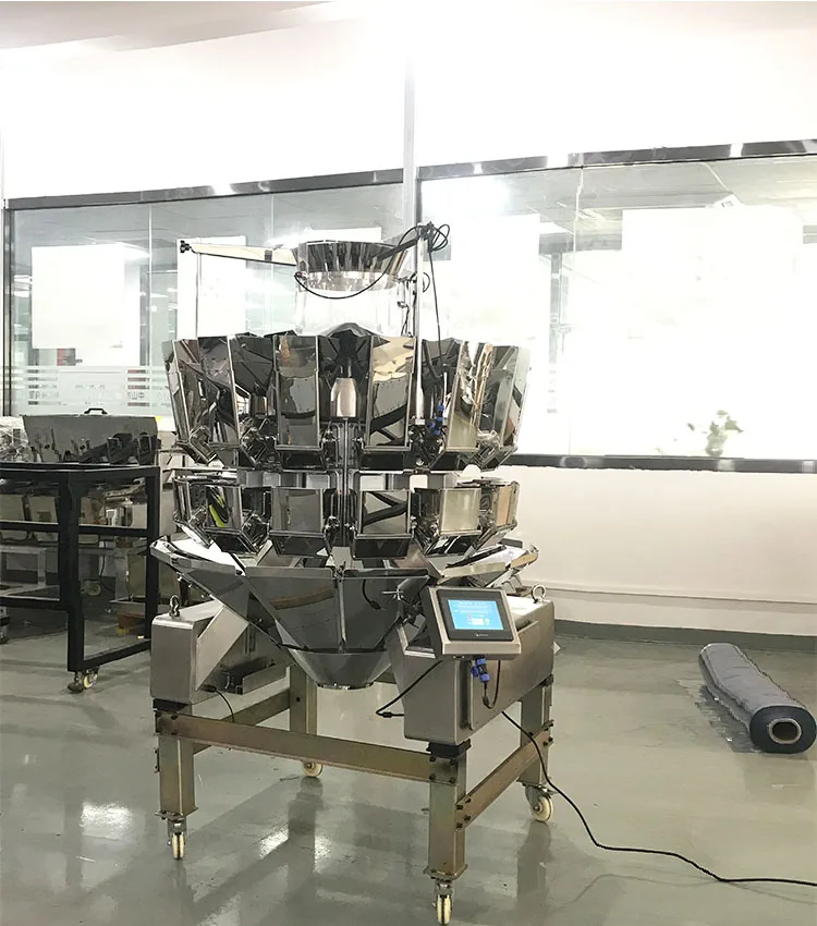 14 головок многоголовочные весы машина для взвешивания картофельных чипсов/фруктов упаковочная пищевых