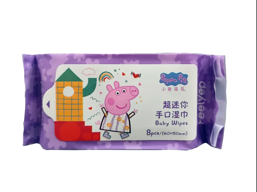 Organic biodegradable sensitive waterwipe Natural travel Size compostable washable Wet Set English case perfume Free Baby Wipe