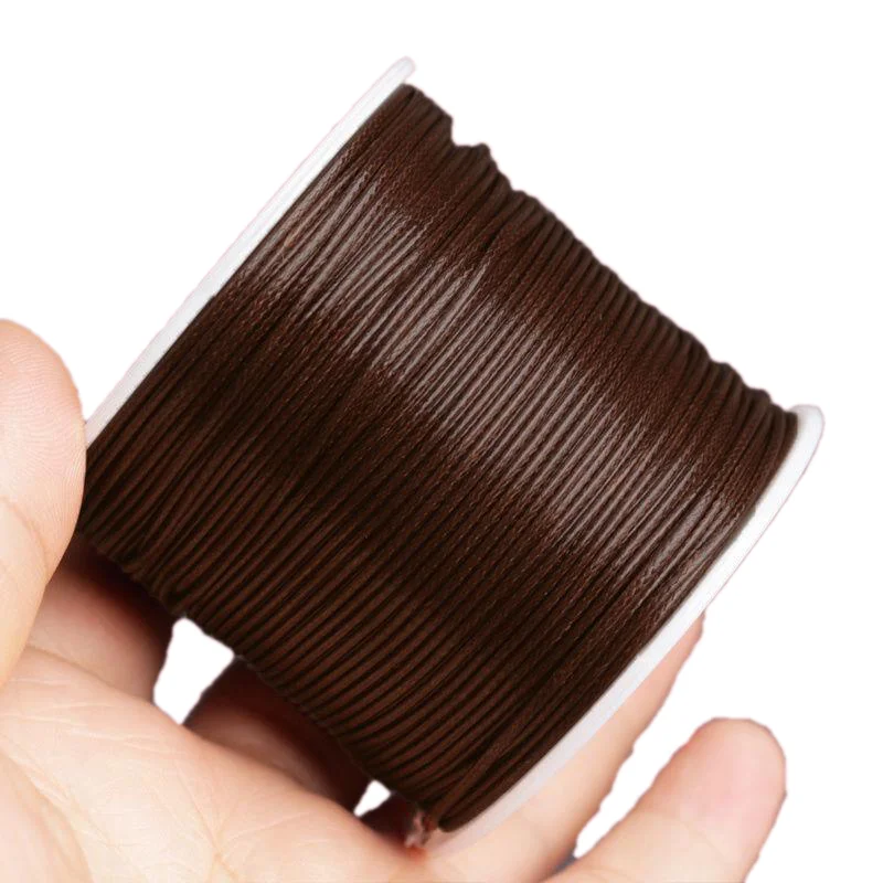 Wholesale 45meters/roll DIY 10Colors Round Waxed Cotton Cord Rope Thread String Strap Necklace Rope for Jewelry Making 1.0mm