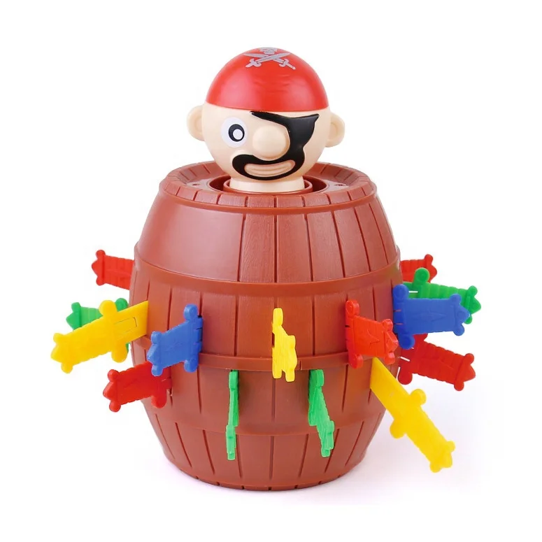 Hot Sale Pop Up Pirate Barrel Coin bank Money box Pirate Barrel tricky Toys for kids